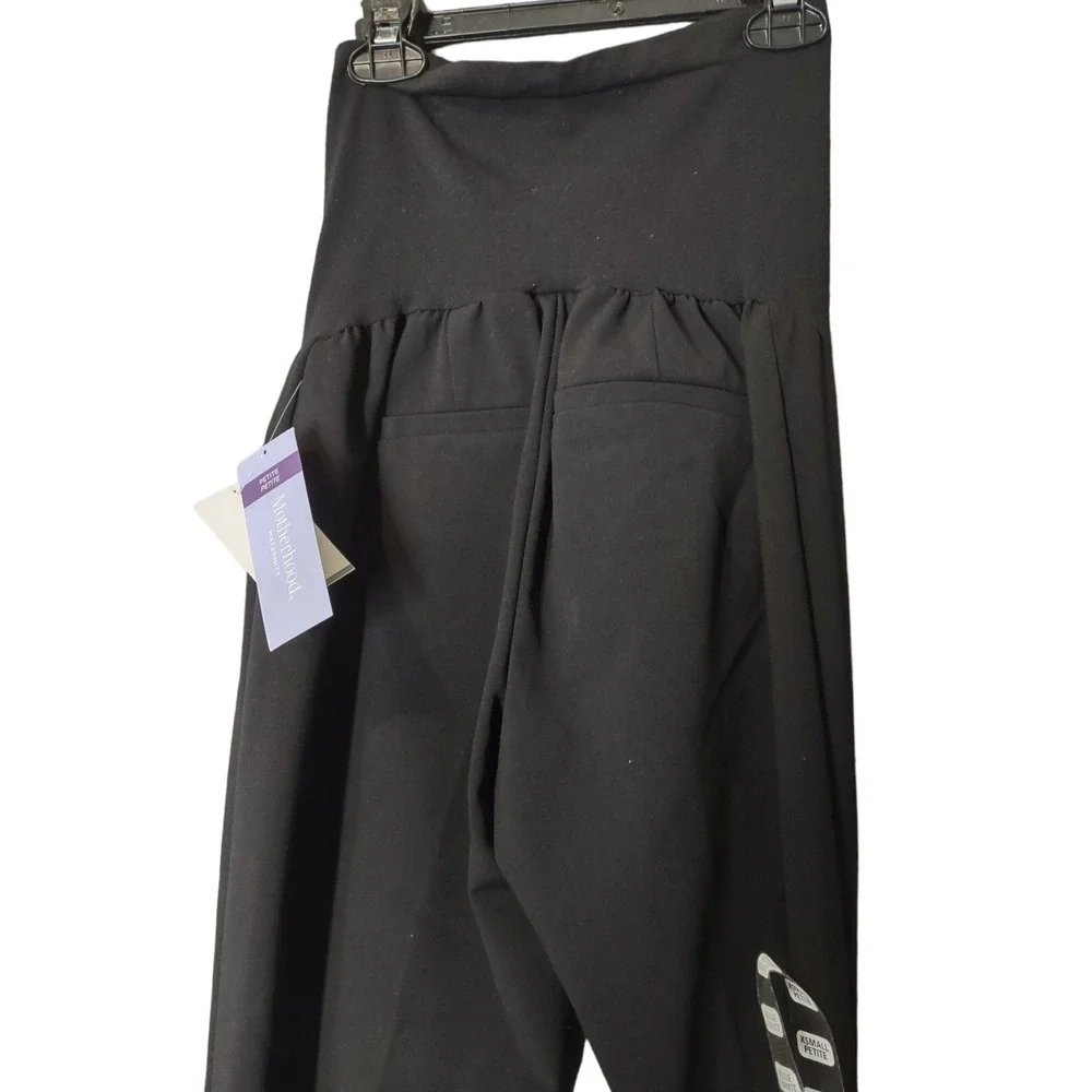 Maternity Womens PXS Motherhood Black Knit Pregnancy Dress Pant Adult Petite New